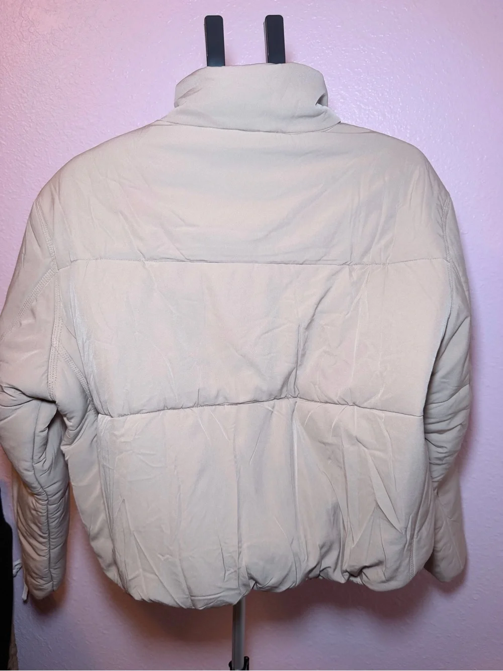 Travis Matthew Mont BlancWomen's Light Beige Puffer Jacket - Casual Quilted Coat